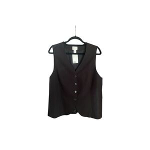 H&M Black Button-Up Vest
